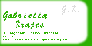 gabriella krajcs business card